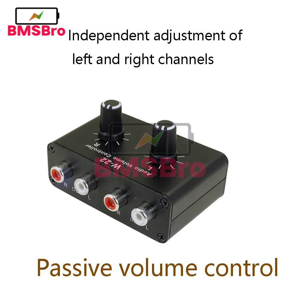 W-22 Stereo Audio Sound Volume Control Attenuator Left and Right Channel Balance Adjustment