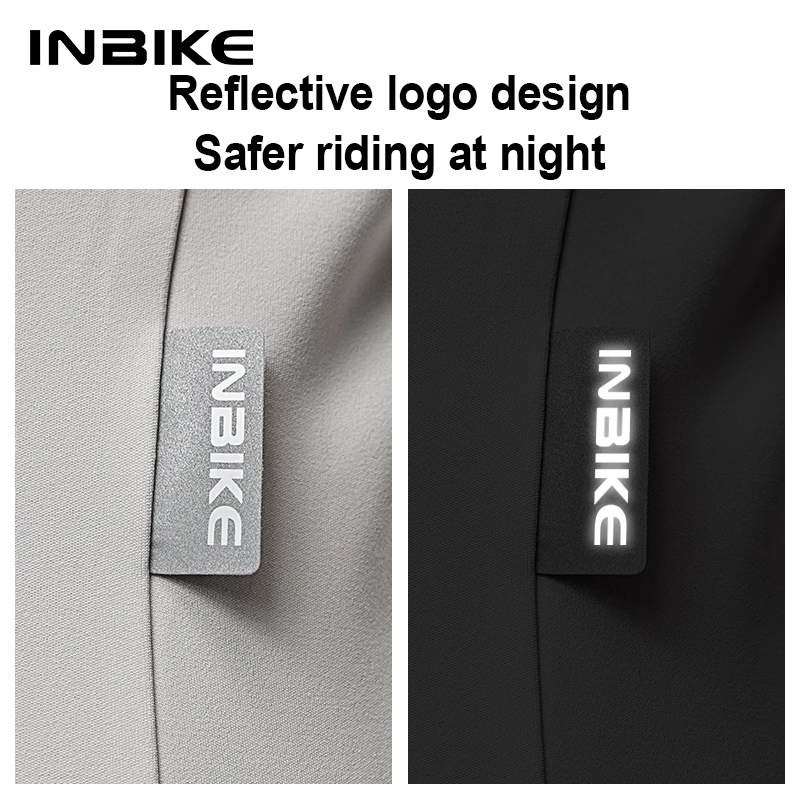INBIKE Men's Cycling Jersey Slim Fit Winter Long Sleeve Fleece Thermal Bike Clothing Full Zip Biking Bicycle Shirt Cold Weather 4