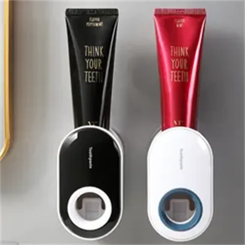 Toothpaste Dispenser Wall-Mounted Automatic Toothpaste Squeezer Holder For Hole-Free Wall Hangin toothpaste squeezer toothpaste dispenser