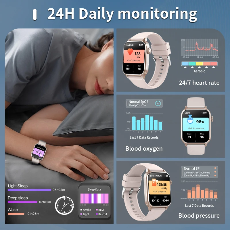 LIGE Smart Watch 2025 For Men Women 1.83 Inch Bluetooth Call 600mAh Battery Smartwatch Health Tracking Relojes Smart Wristwatch