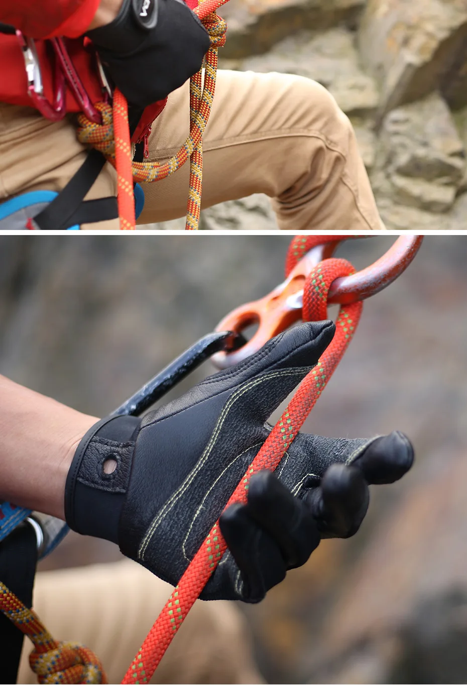 Outdoor-Handschuhe Downhill-Truppen Rettungsteam Training Seil Drop Caving Voll finger handschuhe Xinda Srt Ausrüstung – Detail 5