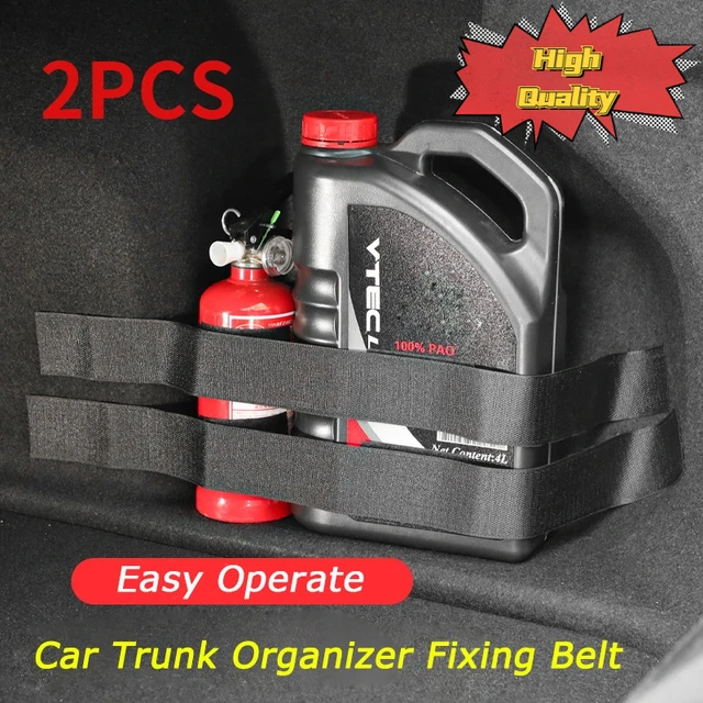 1Sets Car Trunk Organizer Elastic Fixing Belts Storage Bag Tapes Fire Extinguisher Fixing Belts Auto Interior Accessories