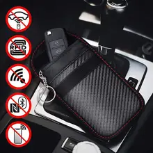 

Car Key Signal Blocker Case Faraday Cage Fob Pouch Keyless RFID Blocking Bag Magnetic Suction Bag Frosted