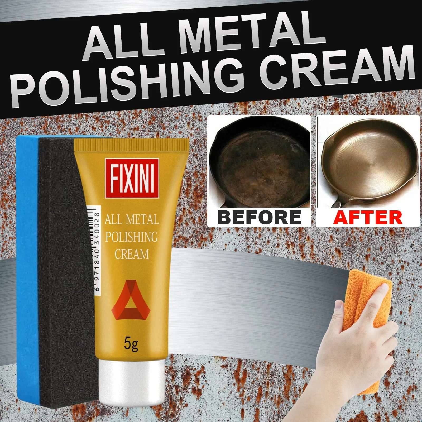 All Purpose Stainless Steel Paste Metal Polishing Cookware Cleaning Paste Household Kitchen Cleaner Washing Pot Bottom Hot Sale
