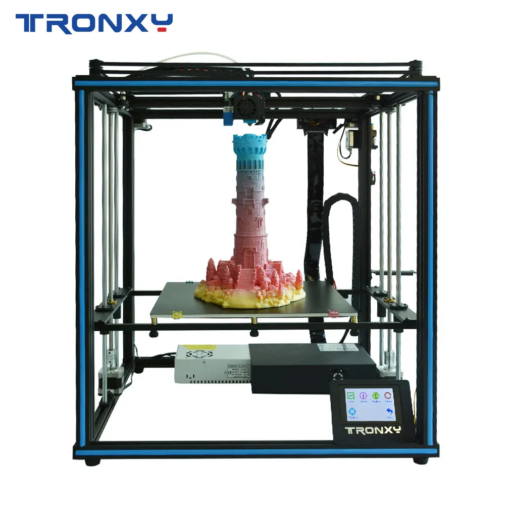 Tronxy-impresora 3D de alta precisión, máquina de impresión de gran tamaño, ensamblaje rápido mejorado, kit de bricolaje, serie VEHO 400 PRO, X5SA 500 600