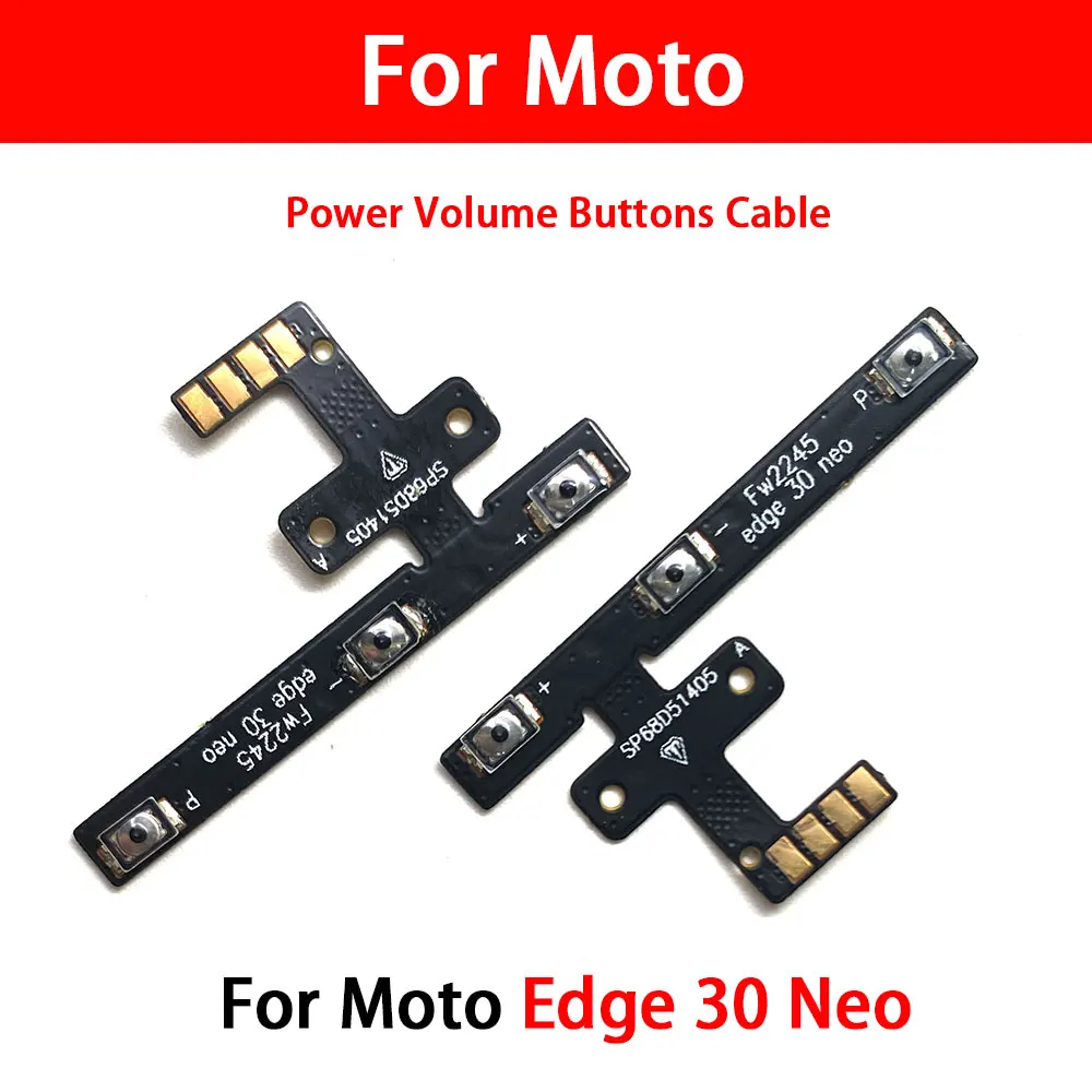 

2Pcs/lot, Original Volume Power Switch On Off Button Key Flex Cable For Motorola Moto Edge 20 Lite Pro Edge 30 Fusion Neo Ultra