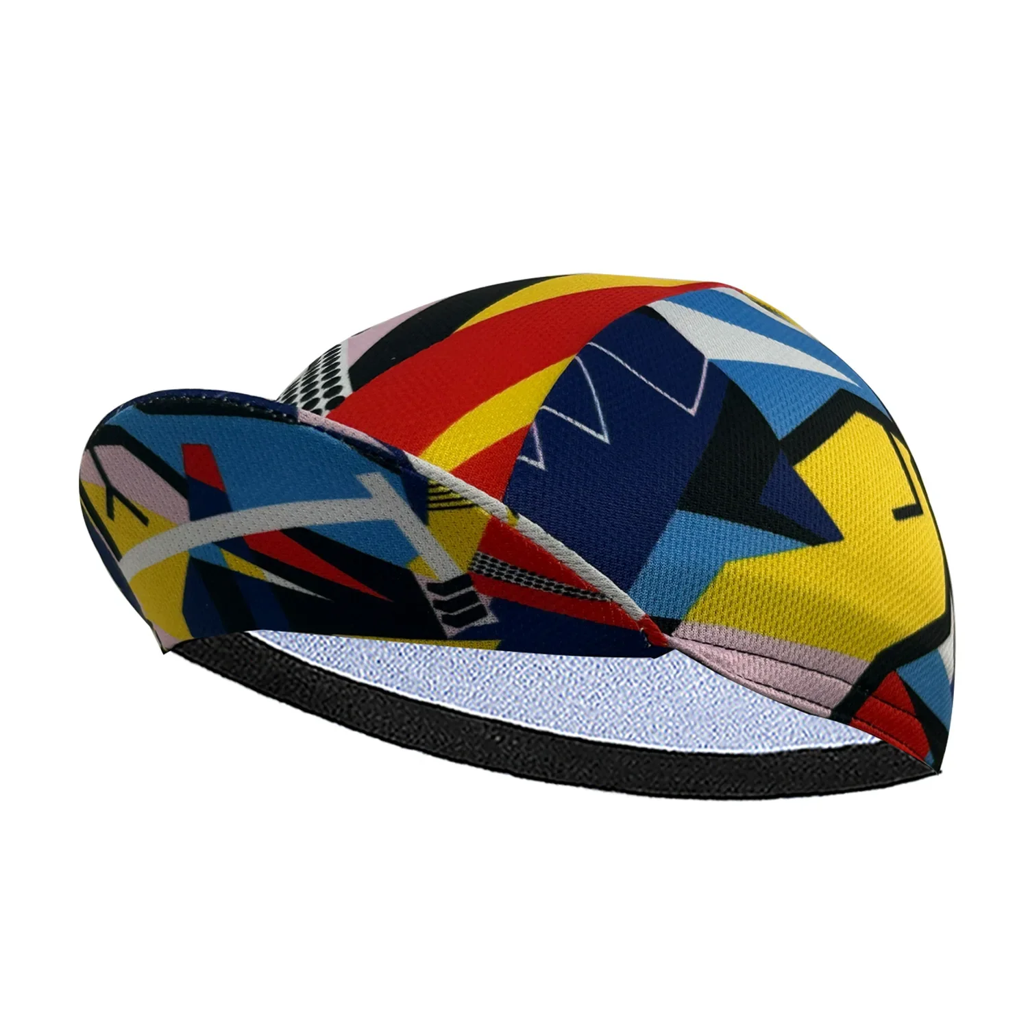 Vintage Colorful Abstract Style Children's Cycling Cap Polyester Quick Dry Liner Small Fabric Cap Explosive Foreign Trade Model