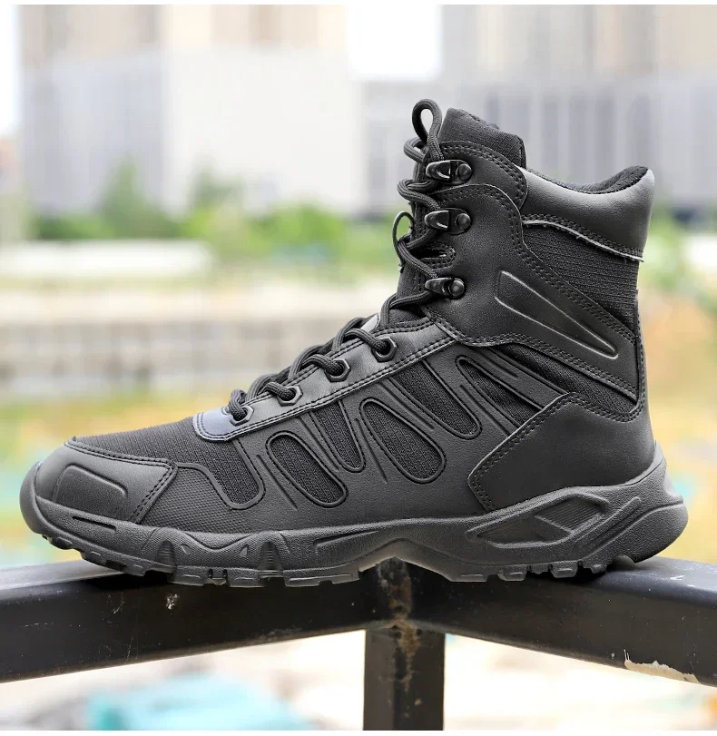 Men's Boots Men's Boot Combat Mens Ankle Boot Tactical Big Size 36-48 Male Shoes Work Safety Shoes Motocycle Boots