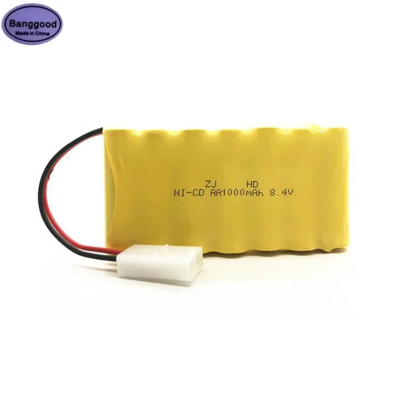 

1PCS 8.4V 700mAh/1000mAh 7x AA NI-CD NiCD RC Rechargeable Battery Pack for Helicopter Robot Car Toys with Tamiya Plug