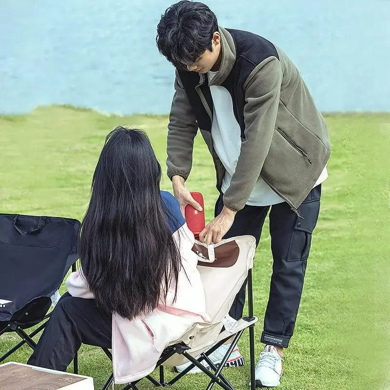 Folding Chair Outdoor Folding Chair Portable Folding Moon Chair Picnic Desk Chaise Lounge Camping Small Stool Mats Fishing Desk