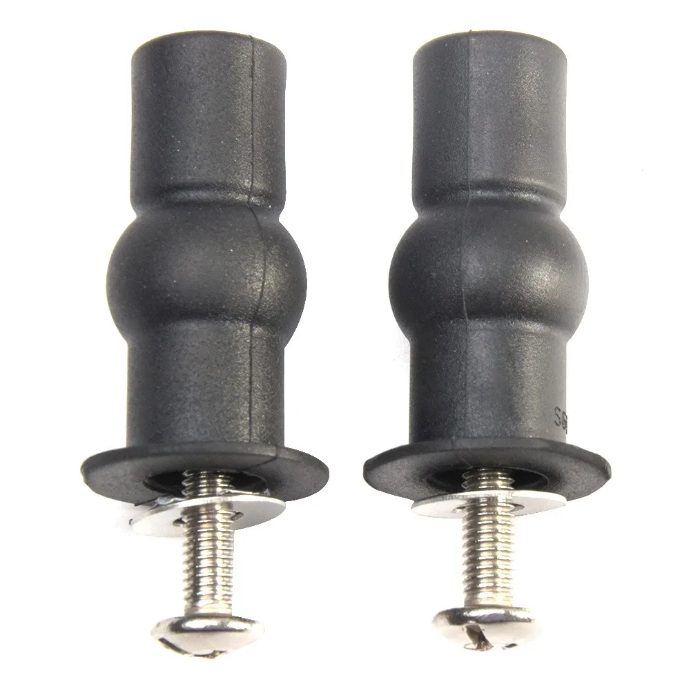 

2pcs Black Fixing Nut Expansion Screw Screw Hinge With Thread Rubber Sleeve Stainless Steel Toilet Seat Top Universal Household