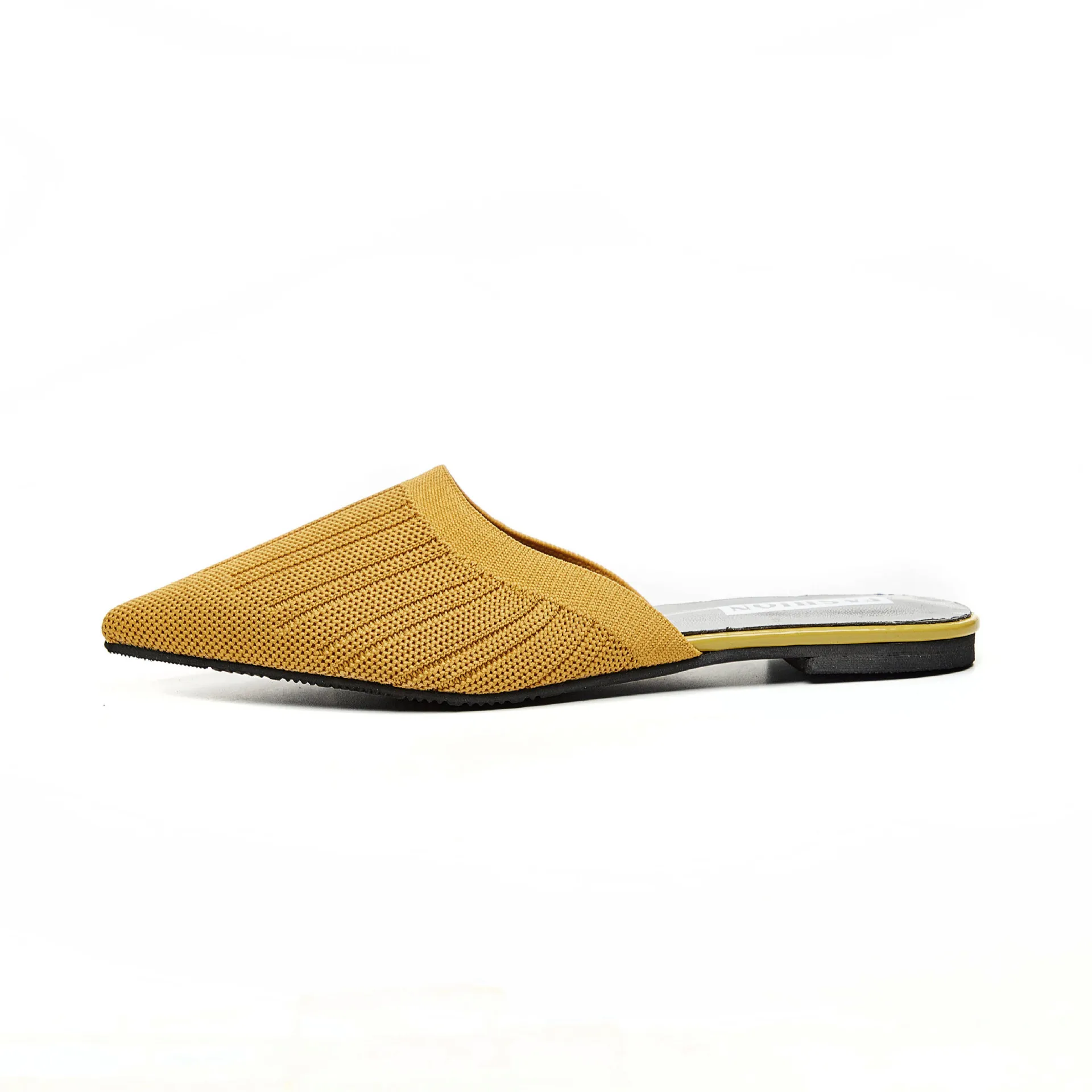 Summer Flat Heel Casual Red Muller Shoes Women Sandals Half Toe Women's Shoes Solid Color Mesh Fabric Pointed Flats Shoes Woman