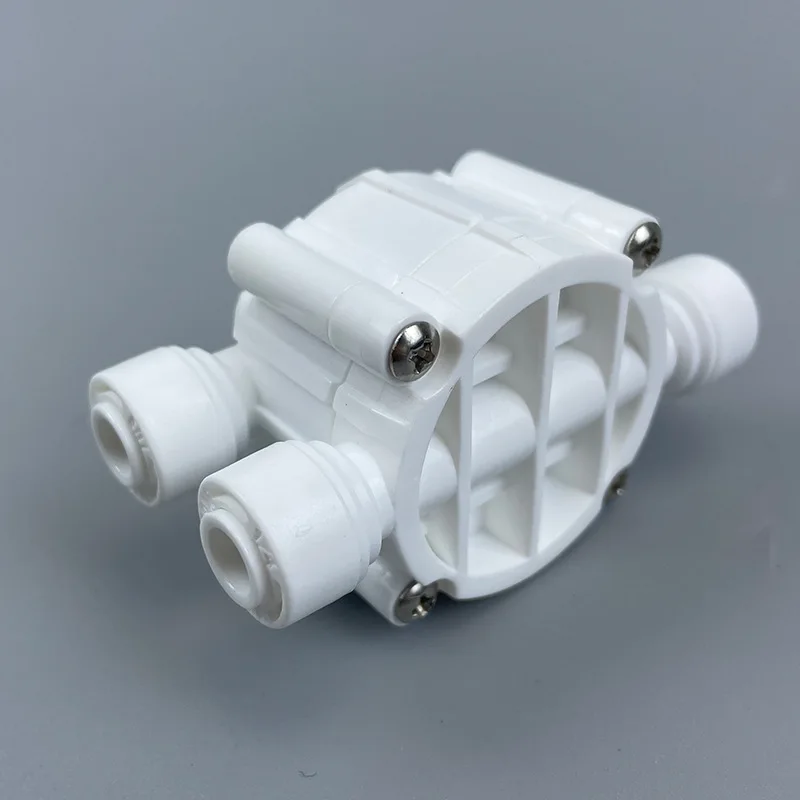 

4 Way RO Auto Shut-Off Valve Switch 1/4" Water Purifier Reverse Osmosis Quick Connect Fitting Straight Drink Machines Accessory