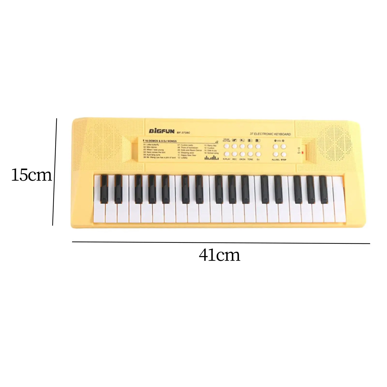 Keyboard Piano for Kids with Single Speaker 37 Keys Electronic Music Piano Keyboard W/ Mic Instrument Toy Girls Boys Toy Gift