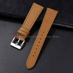 Premium Handmade Top - Grain Cowhide Leather Watch Strap with Quick Release - 22mm (Brown)