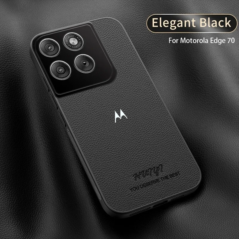 Business M Retro Lychee PU Leather Phone Case with Magnetic Anti-Drop Protection