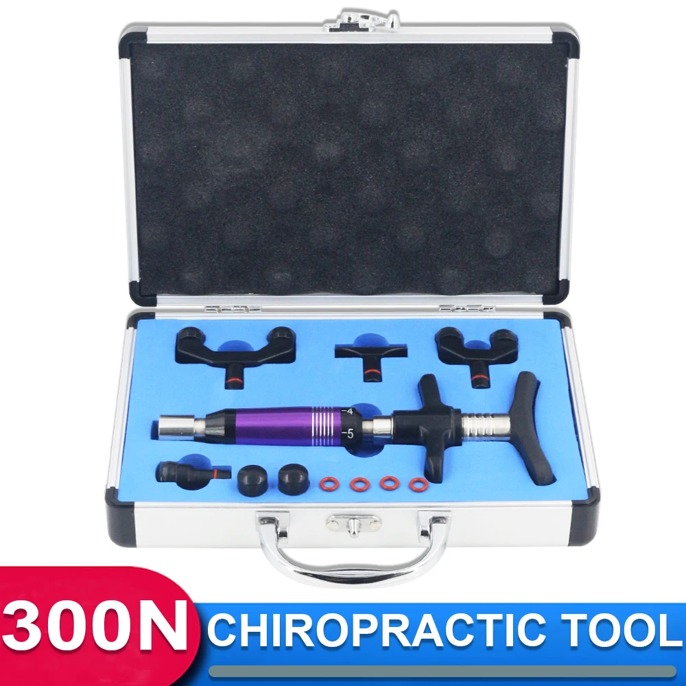 

Manual Chiropractic Adjustment Tool Spine 6 Levels 4 Head Therapy Adjust Vertebration Tools Massager Gun Set
