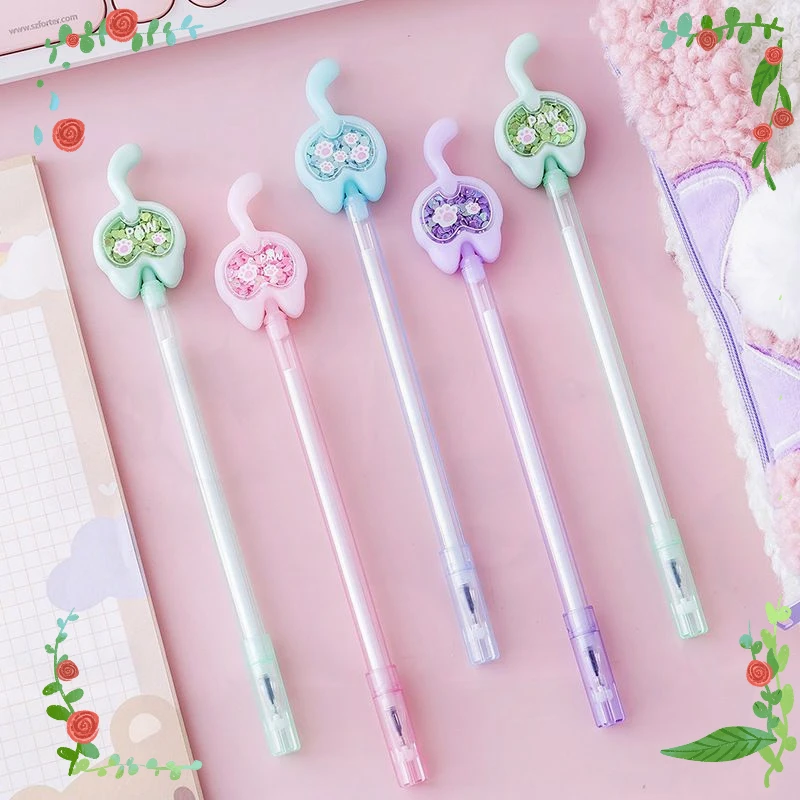 40 Penne A Forma Di Maiale Kawaii – Inchiostro Nero 0.5 Mm, Divertenti Penne Gel In Silicone Per Bambini, Scuola E Regali