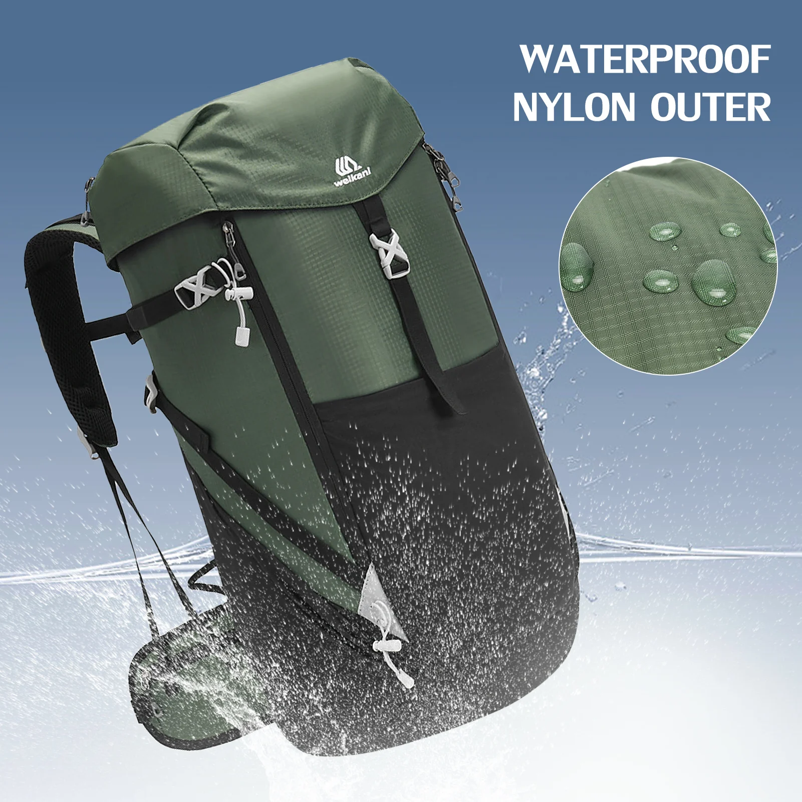 50L Mountain Backpack Waterproof Shoulder Bag Outdoor Sports Bag Tactical Backpack for Men / Women Camping tent Travel Hiking 3