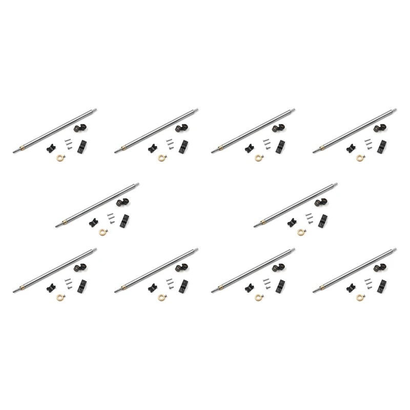 10X FT011-12 Steel Tube Pipe Assembly Metal Shaft Spare Parts Component For Feilun FT011 RC Boat Speedboat Accessories-AAAE