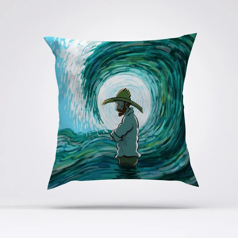

Pillow Covers Decorative Sofa Cushion Cover 45x45cm Van Gogh Decoration Living Room Couch Pillows for Bedroom Twin Size Bedding