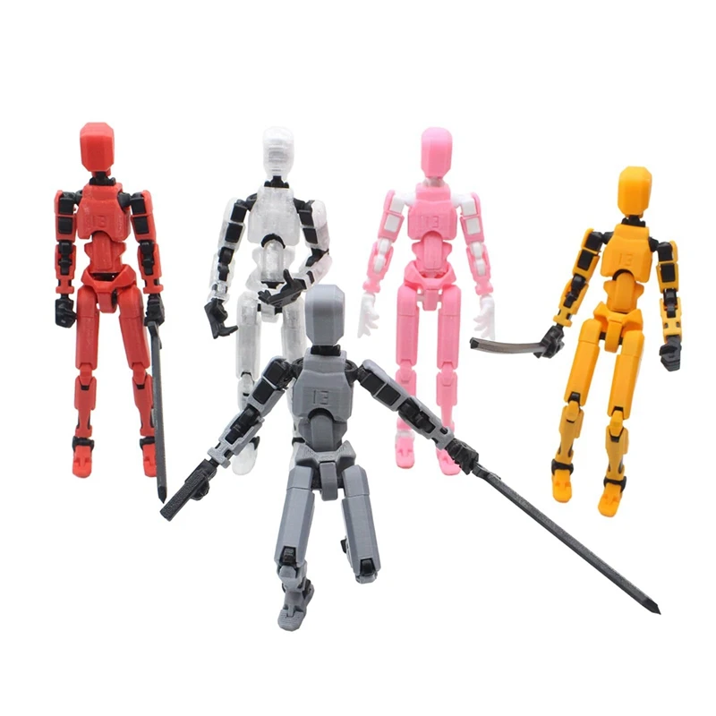 

Multi Jointed Movable Robot 3D Printed Mannequin Toyslucky PVC Model Lucky 13 Full Body Activity Robot Action Figures, Durable