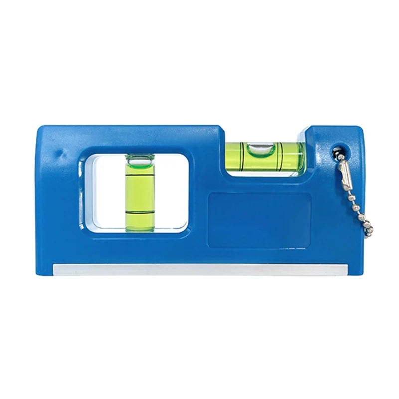

Pocket Level Tool with Two Bubble Magnet Base Keychain & Hook for Tiles Floor