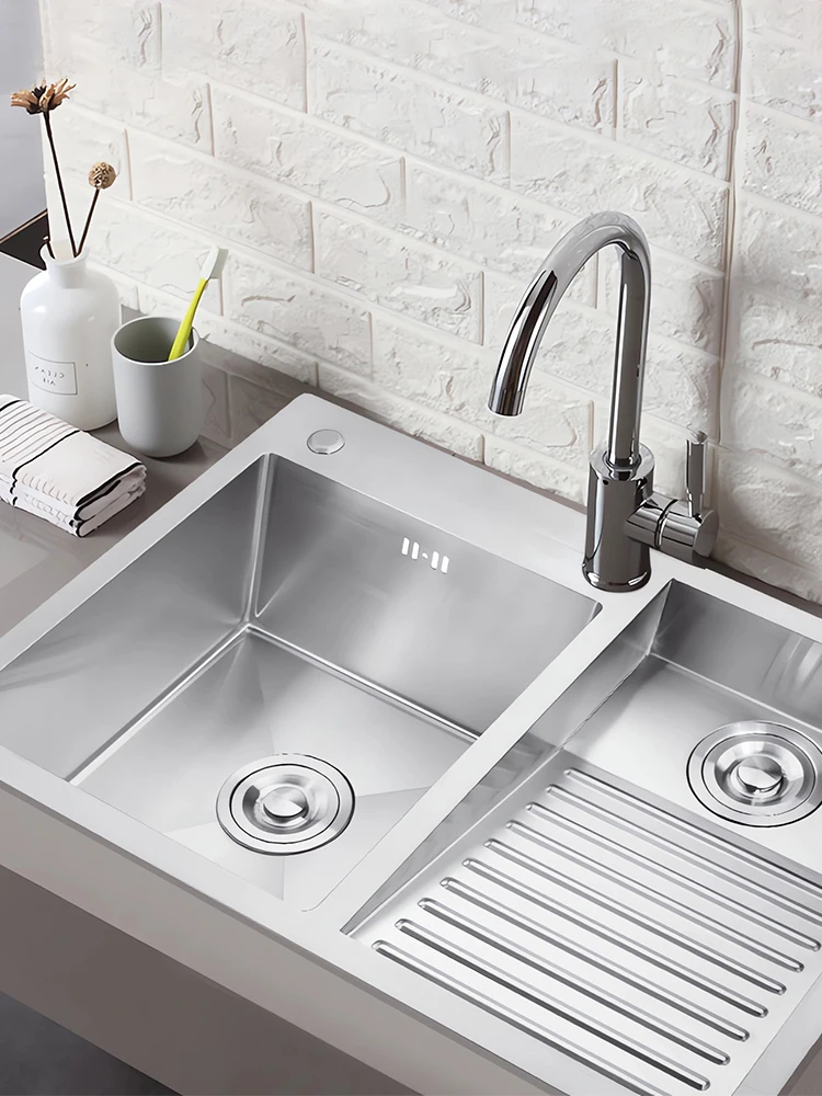 Lavanderia Piscina Balcone Famiglia 304 Lavandino In Acciaio Inox Con Lavabo Lavabo Un Grande Manuale Singolo Slot