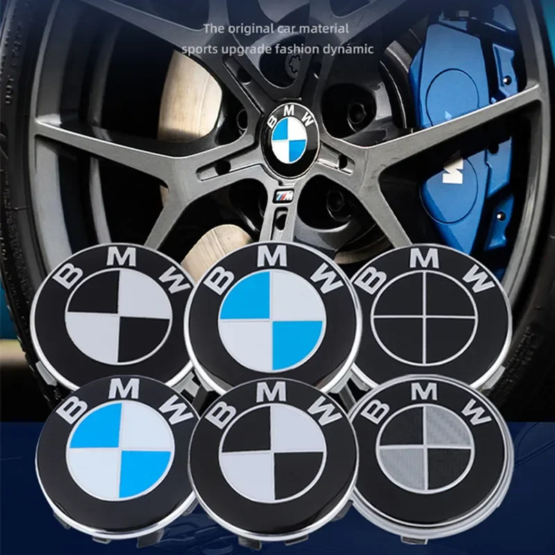 자동차 휠 센터 업 캡 휠 커버, BMW E36 E39 E46 E60 E90 F01 F10 F30 G01 G20 G21 G30 G11 F15 X5 X3 용, 세트 당 4 개, 68mm
