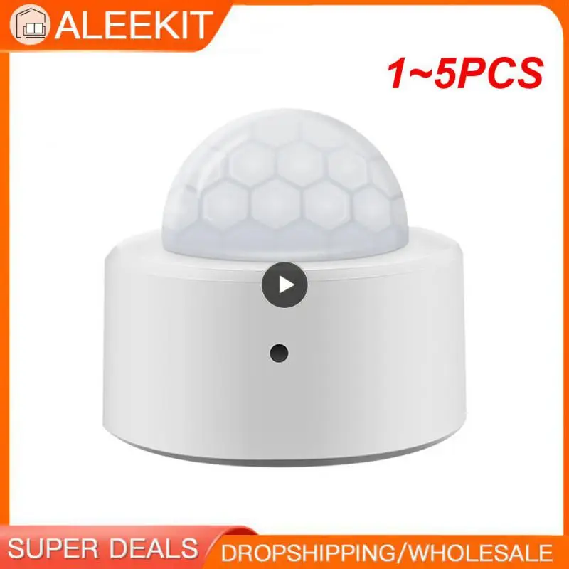 

1~5PCS Tuya Zigbee 3.0 Mini Smart Human Body Motion PIR Transducer Infrared Sensor Detector Smart Life Home Security Phone APP