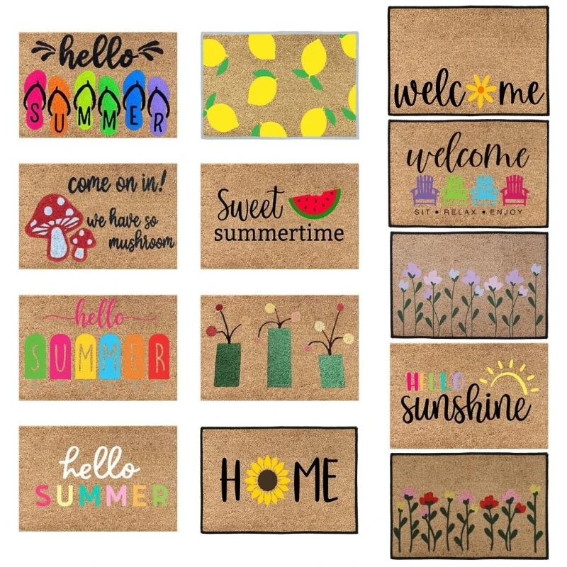 

Summer Holiday Floor Doormat Welcome Mat for Entrance Door Kitchen Home Carpet Dropship
