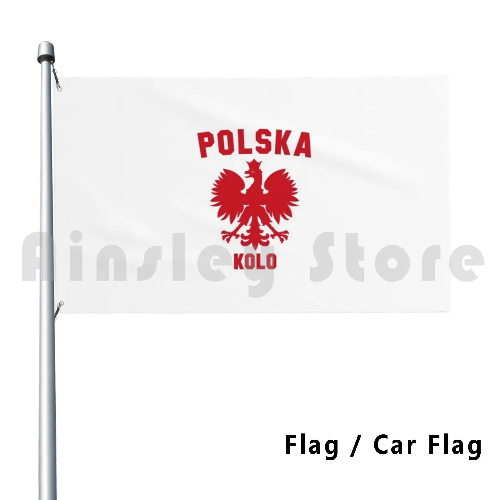 3x5 Foot Poland Flag - Polish Eagle Flag, 100D Polyester, Outdoor/Indoor Use (Made In China)