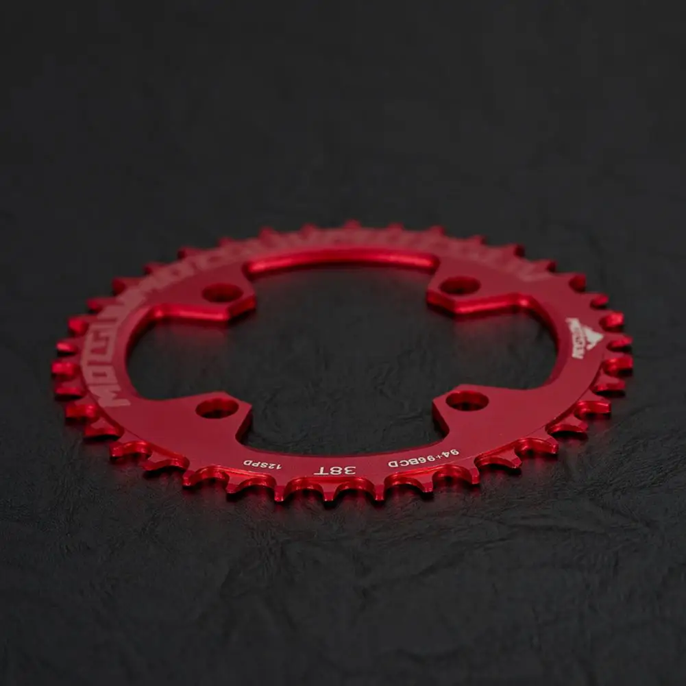 94/96BCD 안정적인 자전거 체인 링 사이클링 용 MTB 32T/34T/36T/38T 용 경량 알루미늄 합금 단일 속도 자전거 체인 휠