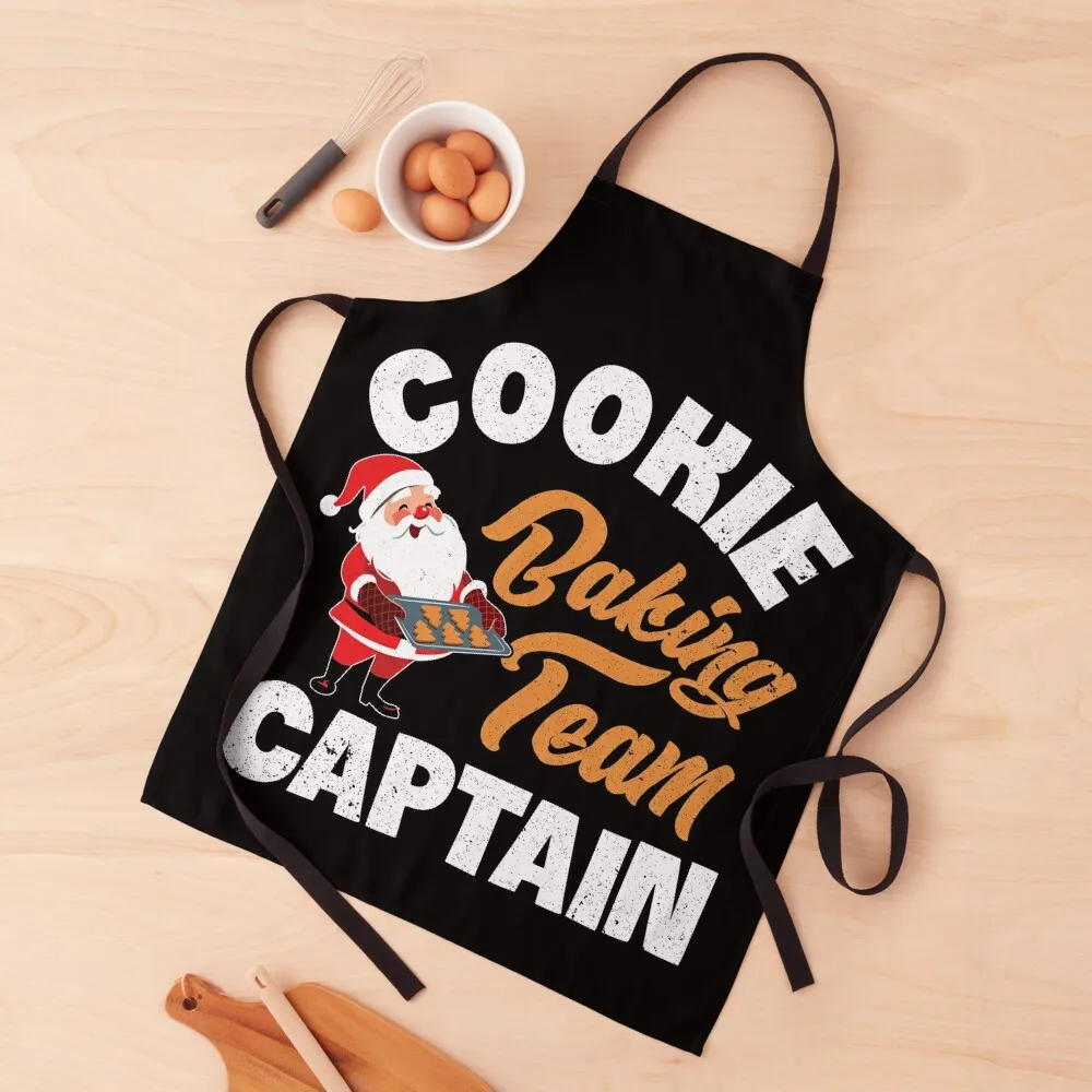 

Christmas Baking Team Captain Shirt Holiday Cookie Apron Kitchen Apras Men's Costume Waiter