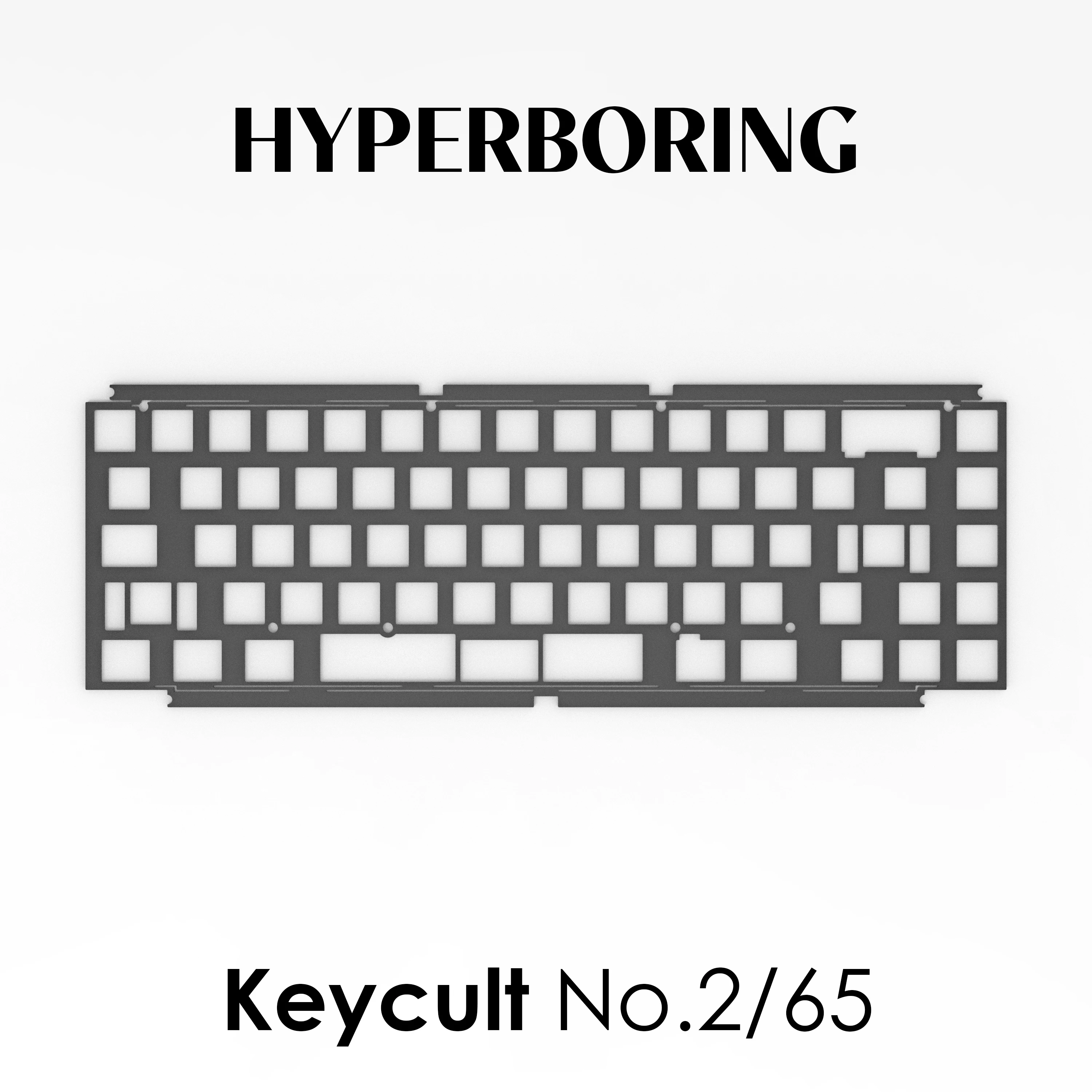 Keycult No.2/65 キーボードは PP PC プレートを使用 (PCB スタブ用