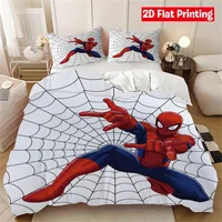 Housse de couette et taie d'oreiller Spider-Man, ensemble de literie Spider Hero, décoration de chambre pour adulte et enfant, taille simple, double, grande taille 1