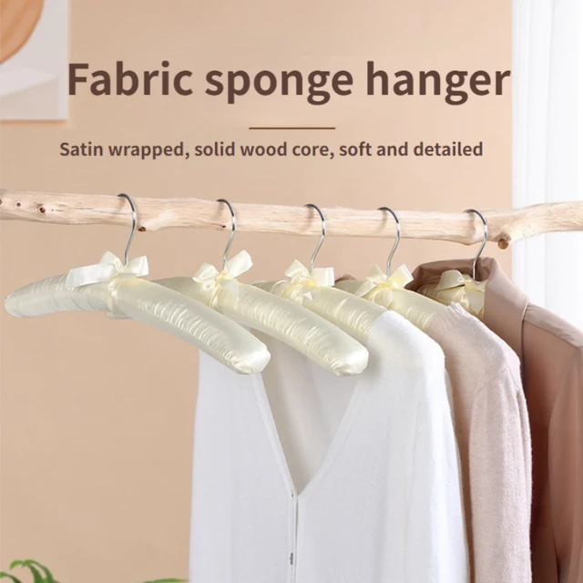 Satin Padded Hangers for Women, Anti Slip Cushioned Rack for Sweaters, Silk  Hanger, Fancy Dress Racks