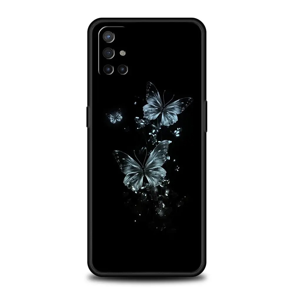 Elegant Butterfly Love Black Soft Phone Case