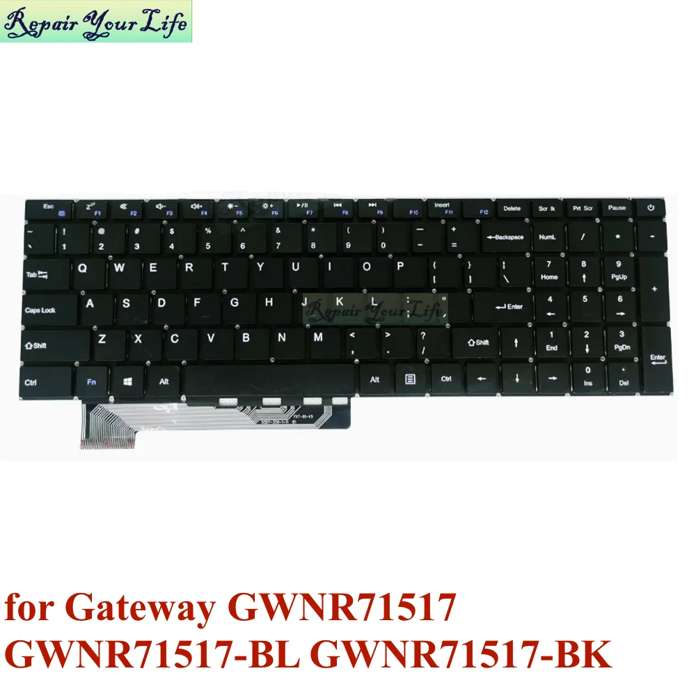 Nova Gwnr71517 Eua Inglês Notebook Teclado para Gateway Gwnr71517-bl Gwnr71517-bk 15.6 Ultra Ultra Fino Eua Teclado Quente