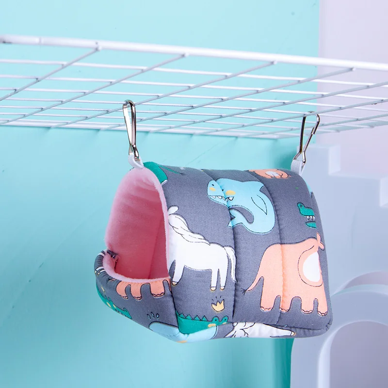 Winter Hamster House Small Animals Warm Mini Cage Chinchilla Rat House Guinea Pig Squirrel Rodent Sleeping Bed Accessories pet sleeping bed pet house pet cave bed pet cage