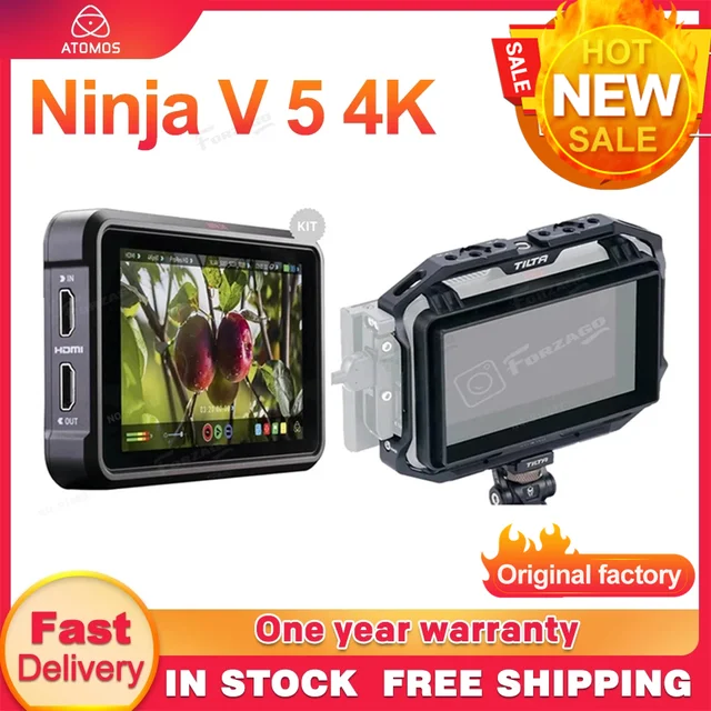 Atomos Ninja V 5 4K Recording Monitor Kit with 2 L-Series Batteries,  Charger, and battery