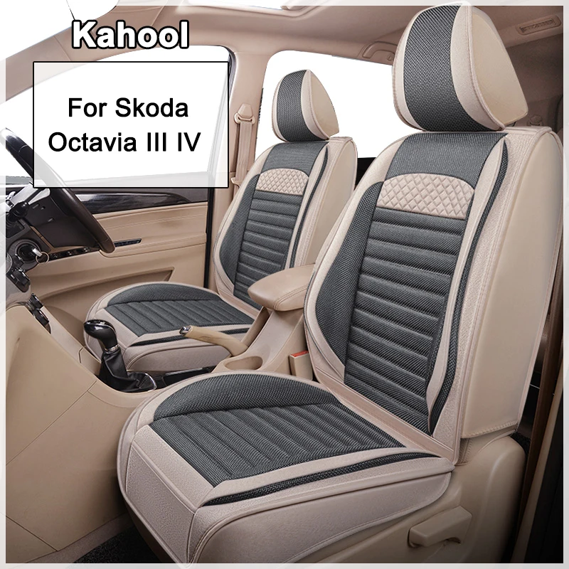 Tanie Pokrowiec na samochód Kahool dla Skoda Octavia III IV 2013-2023 lat akcesoria samochodowe wnętrze sklep