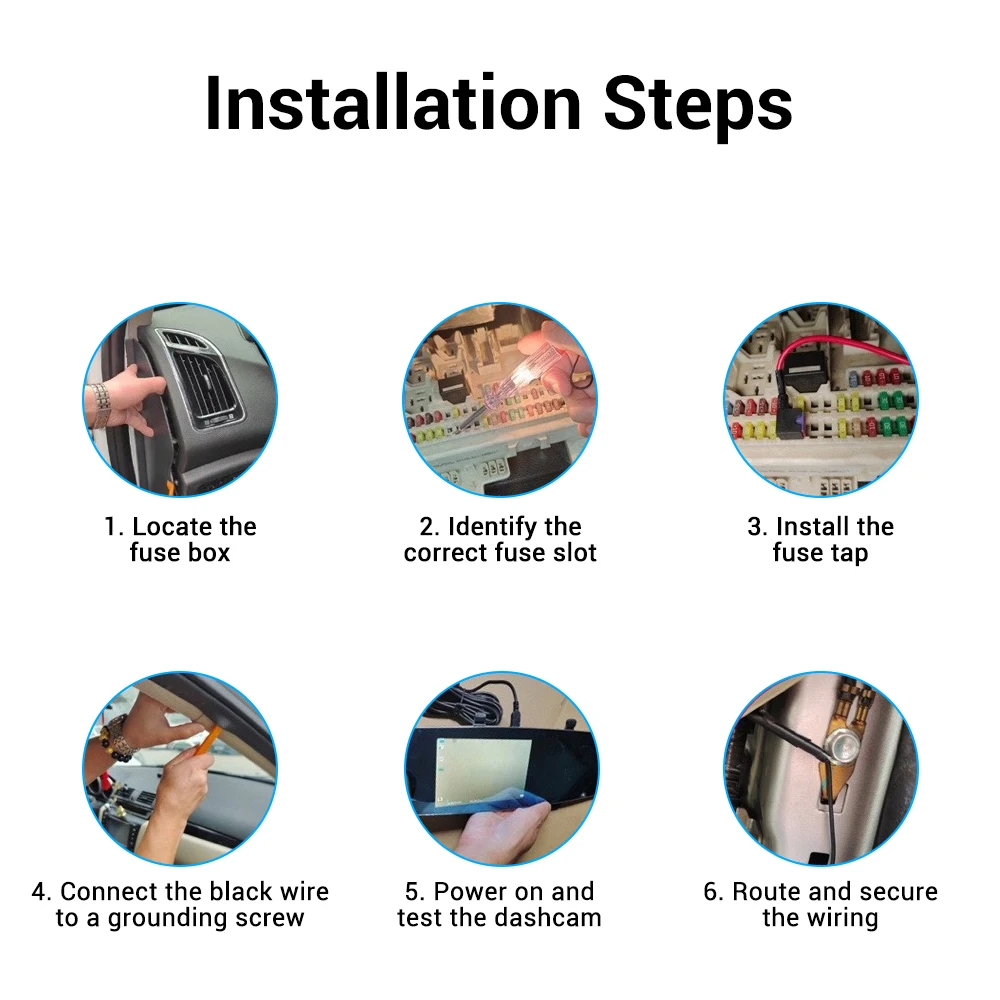 ACC Interface Power Supply Is Suitable for Vehicle DVR Cables 280cm Durable and High-strength ACC Power Supply Cables TYPE-C