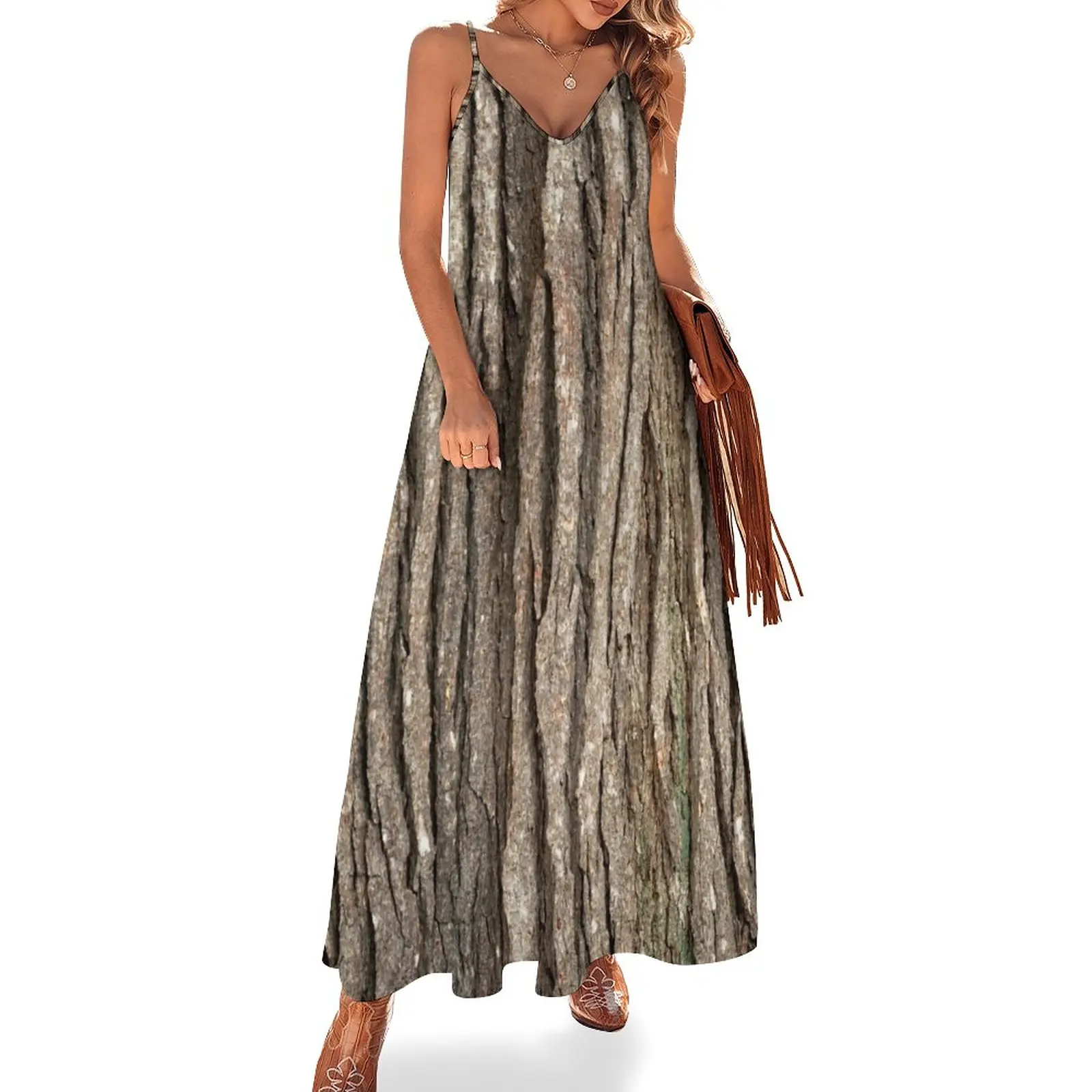 

Wood bark Sleeveless Dress Casual dresses sexy short dresses daring elegant dress