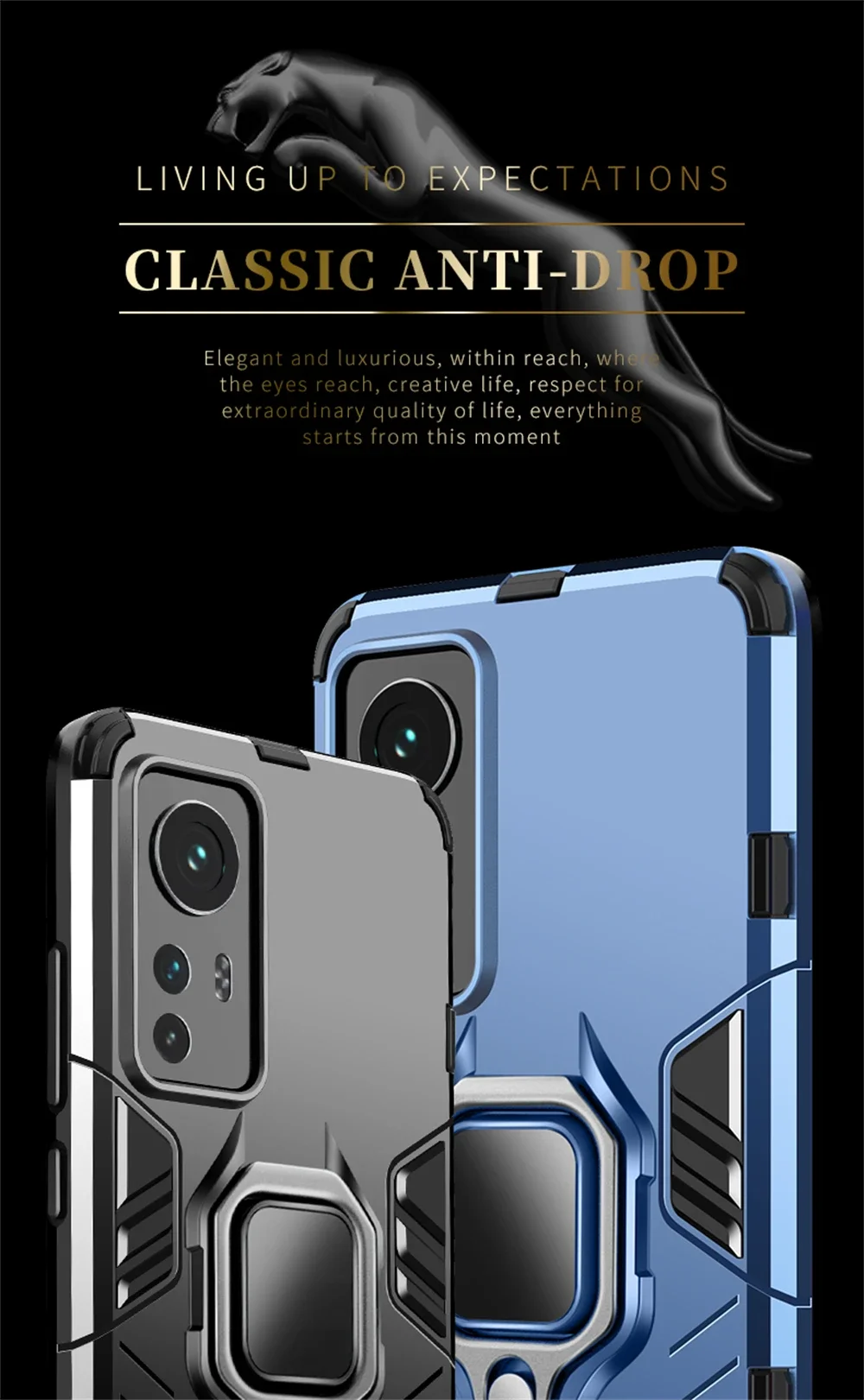 Magnet Armor For Xiaomi 13T 12X 11T 12T 13 12 Mi 9T 10T 10 9 8 A2 11 Lite 5G NE 11i Pro A3 A1 ShockProof Ring Case Cover_voghion.com