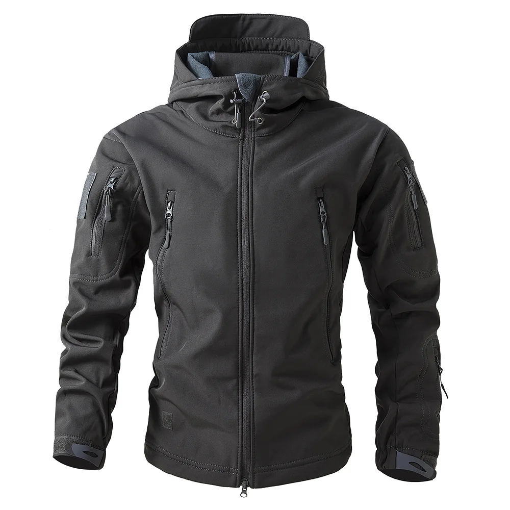 Veste softshell peau de requin homme - Imperméable sportive pour pêche en moto et activités outdoor