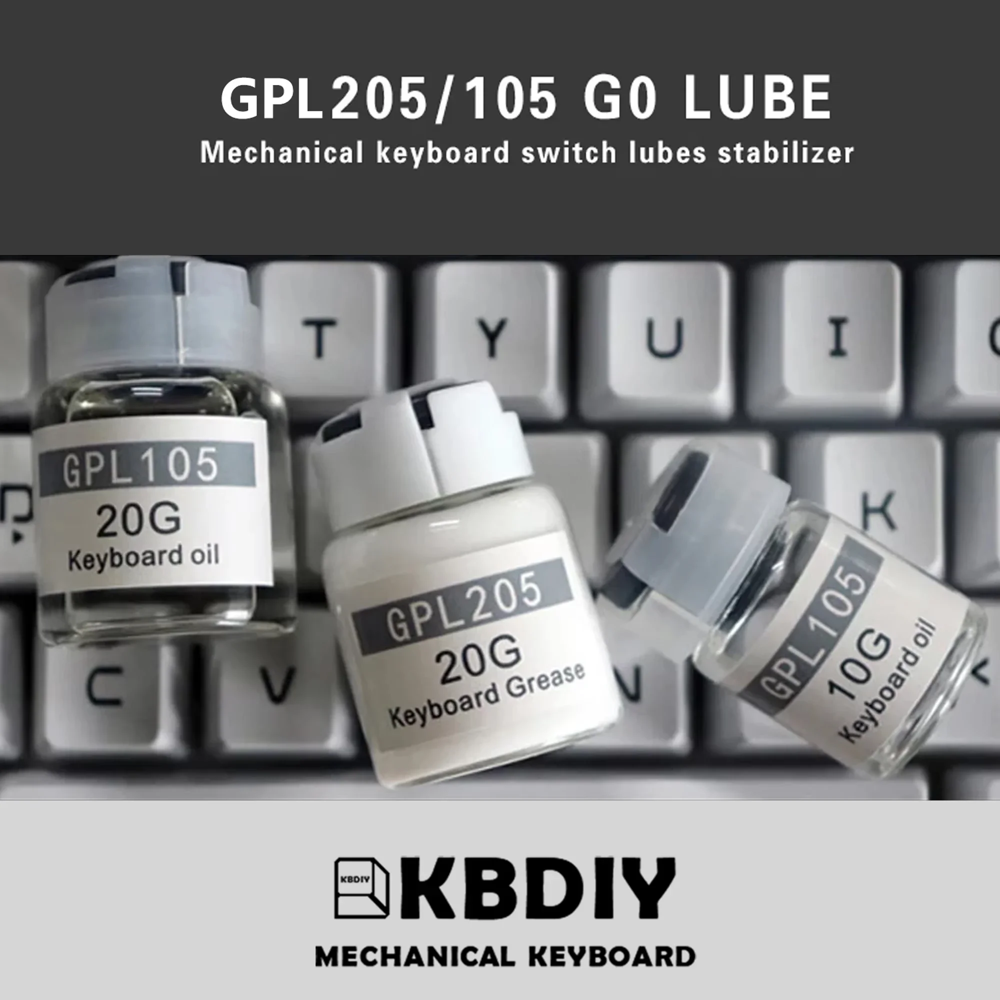 KBDiy 키보드 스위치 윤활 윤활 키트, 윤활유 오일 안정기, GPL 205g0 105 205 G0 G00 xht bdz 3203 3204