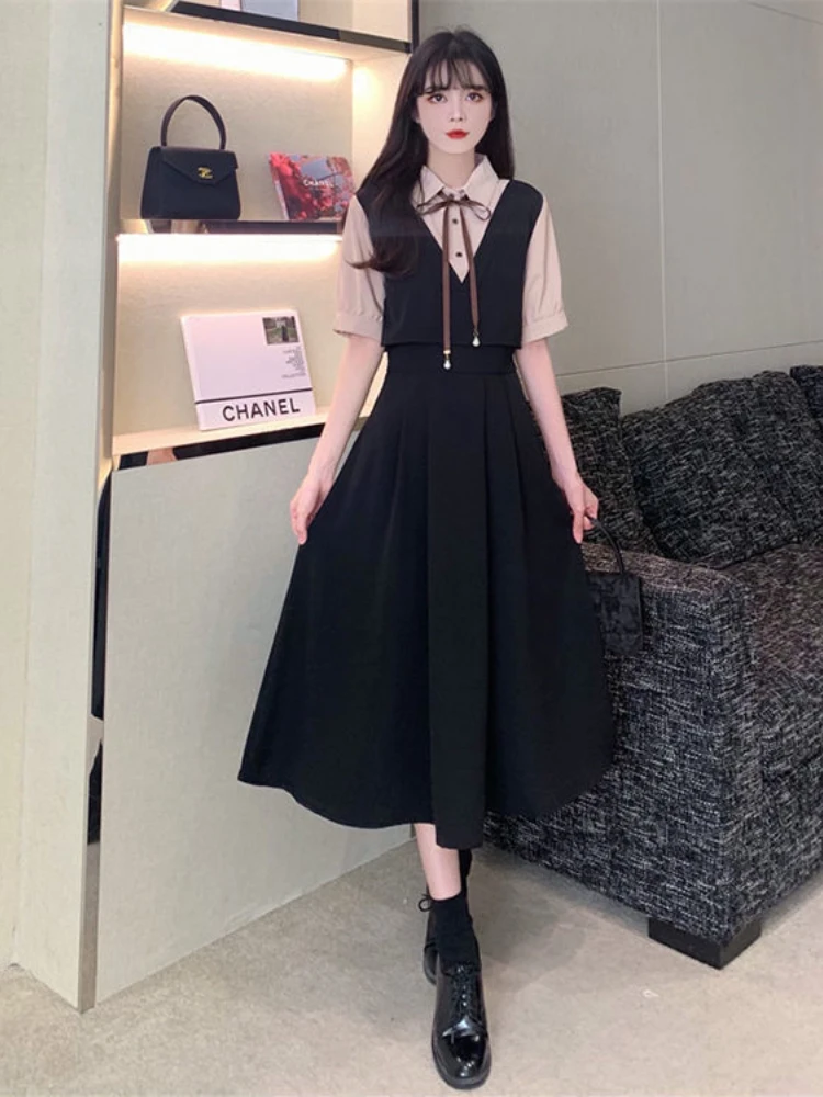 Dress Large Size Korean Style, Korean Dress Suit Women