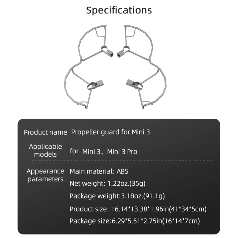 Lightweight Gray ABS Propeller Guard Protector Cage for Drone