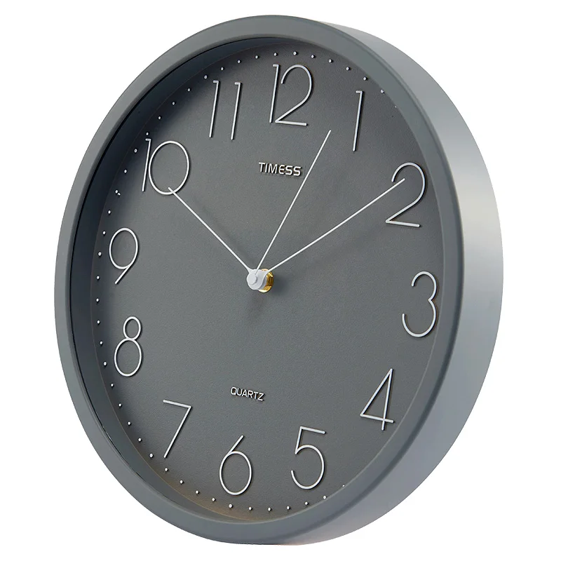 White Metal Wall Clock Minimalist Hidden Stash Style 2  